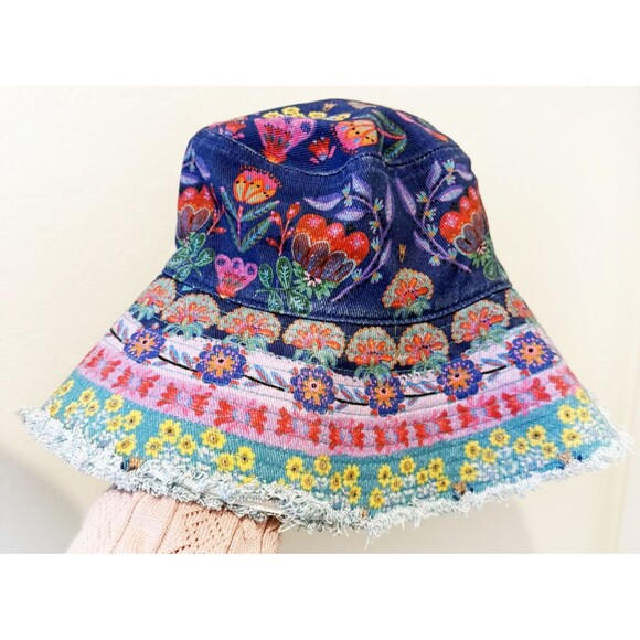 NATURAL LIFE Accessories - NEW Natural Life 100% Cotton Boho Cottagecore Floral Multicolor Women's Hat